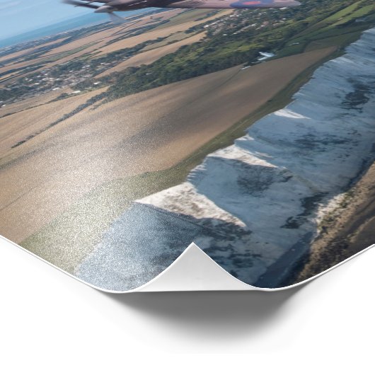 Spitfire über England Fotodruck (Ecke)