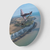Spitfire über England Große Wanduhr (Winkel)