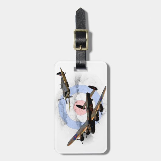 Spitfire und Lancaster Gepäckanhänger (Vorderseite vertikal)