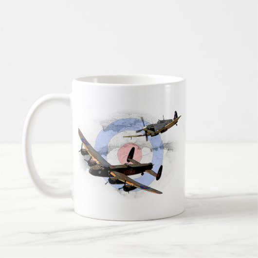 Spitfire und Lancaster Kaffeetasse (Links)