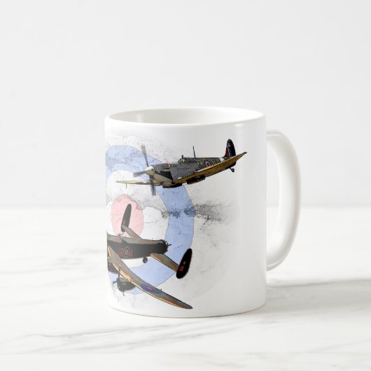 Spitfire und Lancaster Kaffeetasse (VorderseiteRechts)
