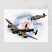 Spitfire und Lancaster Postkarte (Vorderseite)