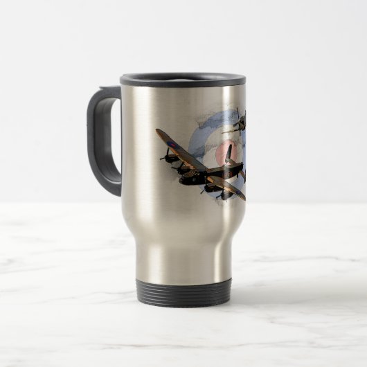 Spitfire und Lancaster Reisebecher (Vorderseite Links)