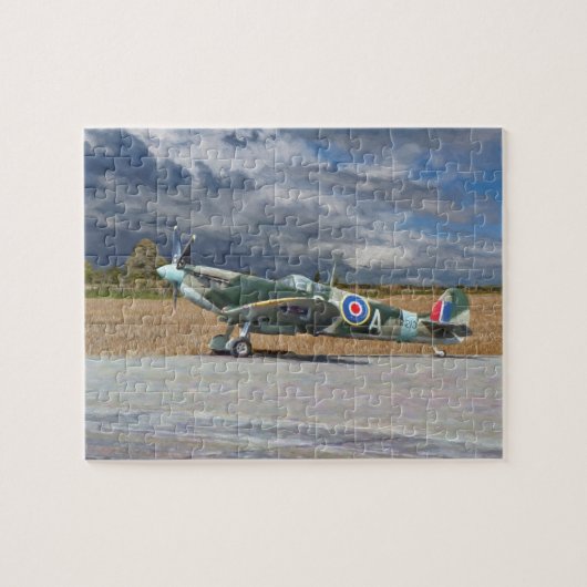 Spitfire unter Sturm-Wolken Puzzle (Horizontal)