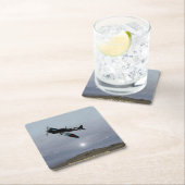 Spitfire-Untersetzer Rechteckiger Pappuntersetzer (Vor Ort)