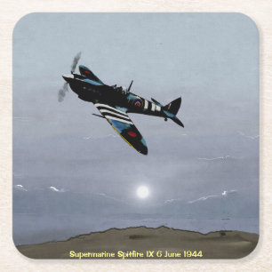 Spitfire-Untersetzer Rechteckiger Pappuntersetzer