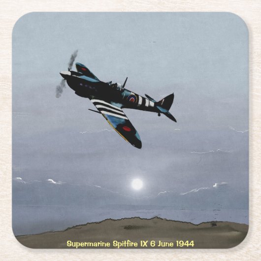 Spitfire-Untersetzer Rechteckiger Pappuntersetzer (Vorderseite)