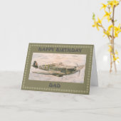 Spitfire Vater Birthday Card Karte (Gelbe Blume)