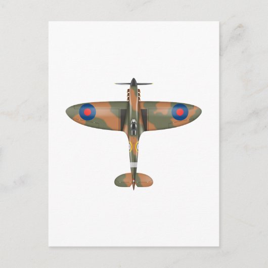 Spitfire von oben postkarte (Vorderseite)