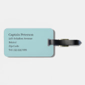 Spitfire War Flugzeug Light Blue Gepäckanhänger (Rückseite horizontal)