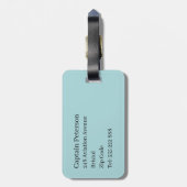 Spitfire War Flugzeug Pilot Light Blue Gepäckanhänger (Rückseite vertikal)