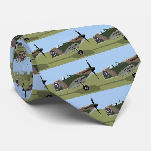 Spitfire WW2-Kämpfer Krawatte (Gerollt)