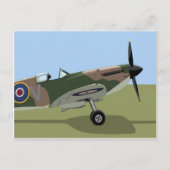 Spitfire WW2-Kämpfer Postkarte (Vorderseite)