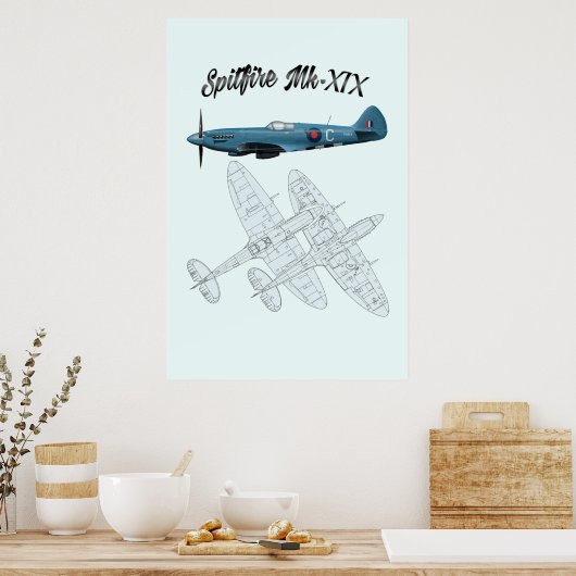 Spitfire XIX (MM 19) Poster (Küche)