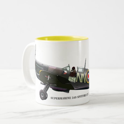 Spitfire Zweifarbige Tasse (Vorderseite Links)