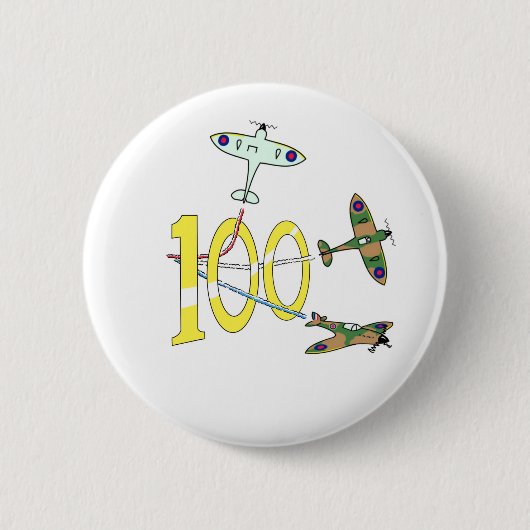 Spitfires 100. Geburtstag Button (Vorderseite)