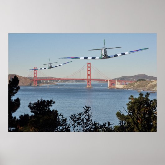 Spitfire's and Golden Gate Bridge Poster (Vorne)
