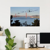 Spitfire's and Golden Gate Bridge Poster (Heimbüro)