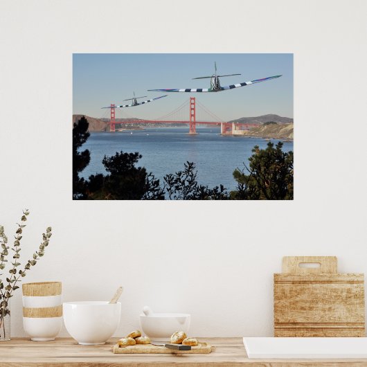 Spitfire's and Golden Gate Bridge Poster (Küche)