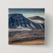 Spitsbergen Landschaftsbild-Foto Button (Vorderseite)
