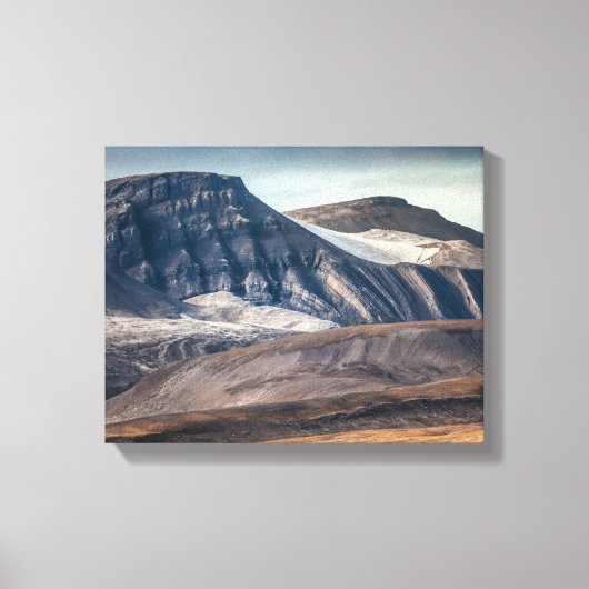 Spitsbergen Landschaftsbild-Foto Leinwanddruck (Vorderseite)