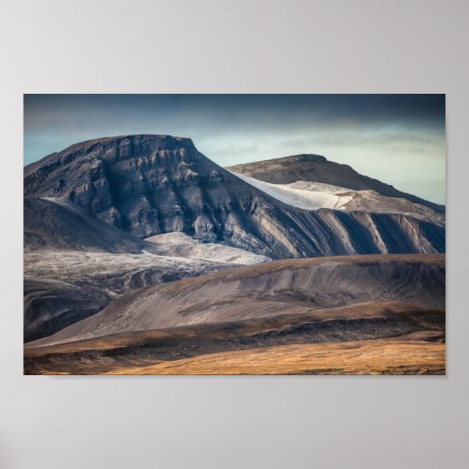 Spitsbergen Landschaftsbild-Foto Poster (Vorne)