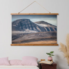 Spitsbergen Landschaftsbild-Foto Wandteppich Mit Holzrahmen