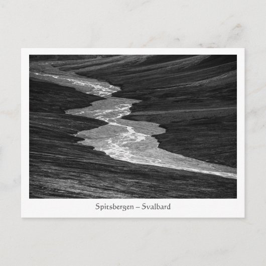 Spitsbergen Svalbard Landschaftsbild-Foto Postkarte (Vorderseite)