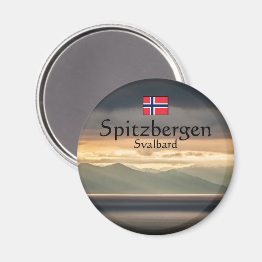 Spitsbergen Svalbard Magnet (Vorderseite/Rückseite)