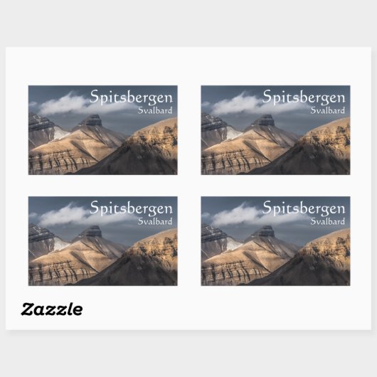 Spitsbergen Svalbard Rechteckiger Aufkleber (Blatt)