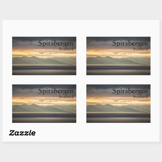 Spitsbergen Svalbard Rechteckiger Aufkleber (Blatt)