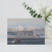Spitsbergen Svalbard Sailboat Card (Stehend Vorderseite)