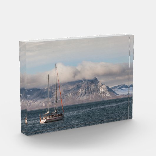 Spitsbergen Svalbard Sailboat Fotoblock (Links)