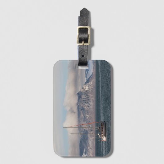 Spitsbergen Svalbard Sailboat Gepäckanhänger (Vorderseite Vertikal)