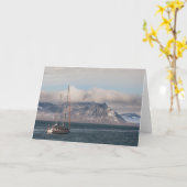 Spitsbergen Svalbard Sailboat Karte (Gelbe Blume)