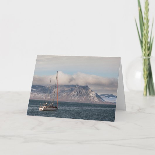 Spitsbergen Svalbard Sailboat Karte (Vorderseite)
