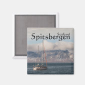 Spitsbergen Svalbard Sailboat Magnet (Vorderseite/Rückseite)