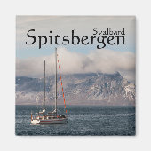 Spitsbergen Svalbard Sailboat Magnet (Vorne)