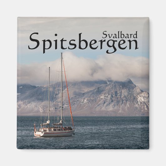 Spitsbergen Svalbard Sailboat Magnet (Vorne)