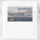 Spitsbergen Svalbard Sailboat Rechteckiger Aufkleber (Tasche)