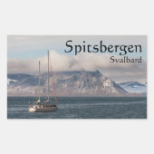 Spitsbergen Svalbard Sailboat Rechteckiger Aufkleber (Vorderseite)