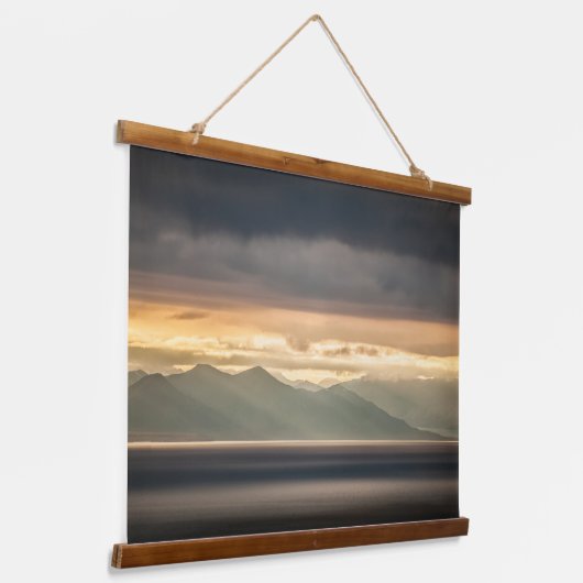 Spitsbergen Svalbard Wandteppich Mit Holzrahmen (Gewinkelt)