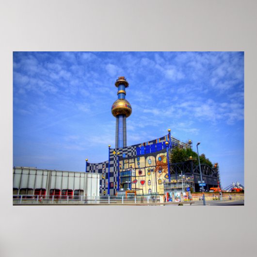 Spittelau, Wien, Österreich Poster (Vorne)