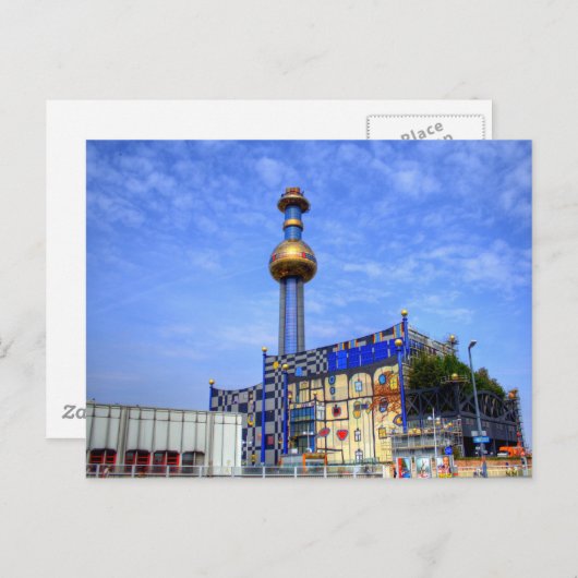 Spittelau, Wien, Österreich Postkarte (Vorne/Hinten)