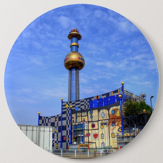 Spittelauer Pflanze zur Abfallverbrennung Button (Vorderseite)