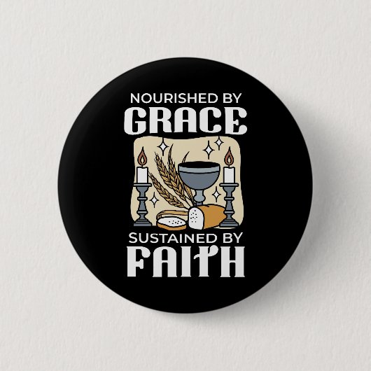 Spitueller Glaube und Gnade – Aufmunternde christl Button (Vorderseite)