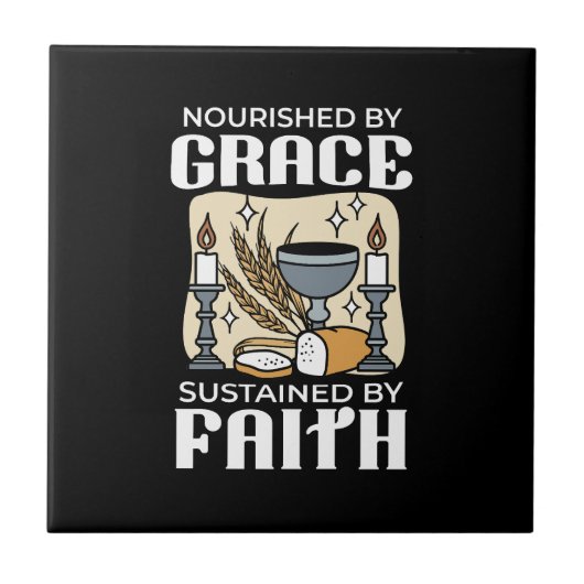 Spitueller Glaube und Gnade – Aufmunternde christl Fliese (Vorderseite)