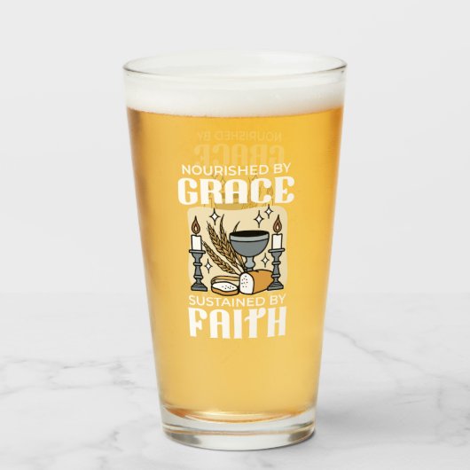 Spitueller Glaube und Gnade – Aufmunternde christl Glas (Vorne (Gefüllt))