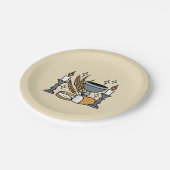 Spitueller Glaube und Gnade – Aufmunternde christl Pappteller (Schrägansicht)