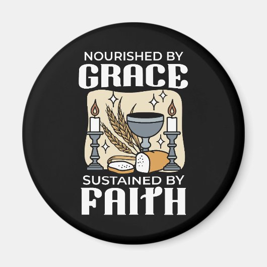 Spitueller Glaube und Gnade – Erhebend Christlich Magnet (Vorne)